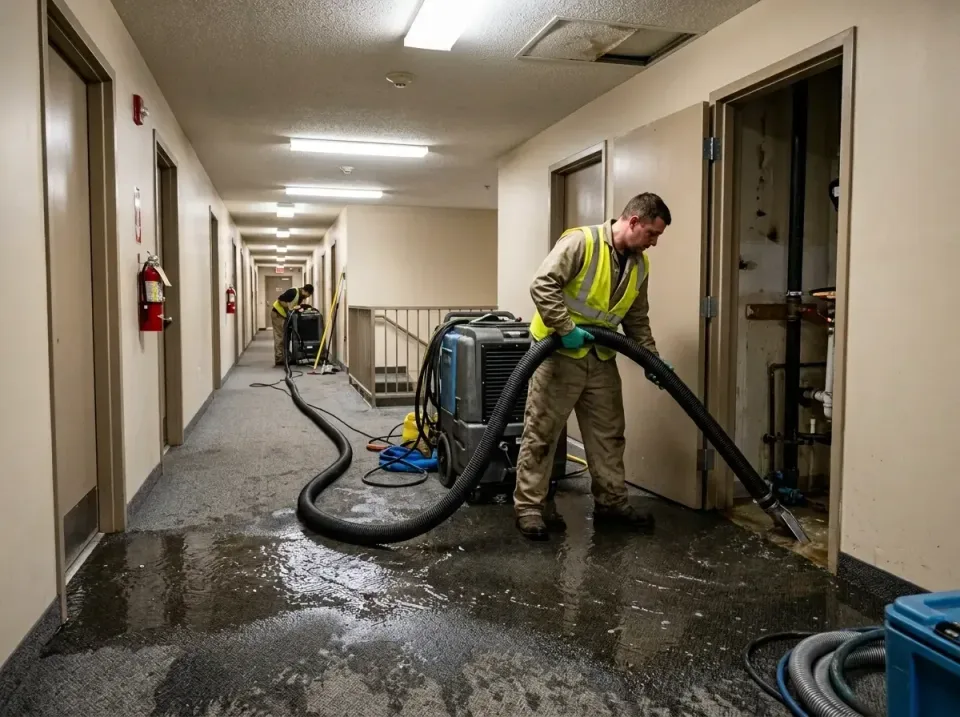 multi-unit-apartment-hallway-f-005 — frequently asked questions, Emergency Burst Pipe Water Extraction & Removal in Delcambr…